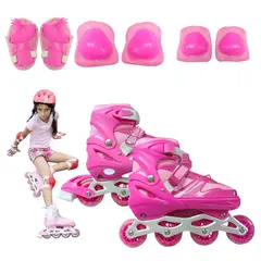 OEM - Patines para Niños Equipo de Protección Completo Talla 29 33