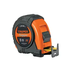 Truper - Cinta métrica Flexómetro Gripper contra impactos 8 m cinta 25 mm Truper - 14579