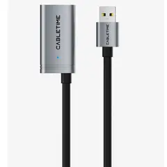 CABLETIME - Cable de Extensión 5m USB Cabletime CA19P Macho-hembra CT-AMAFA2-AG5