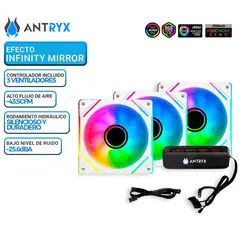 ANTRYX - VENTILADOR ARGB IF-120 INFINITY FAN WHIT KIT 3 EN 1