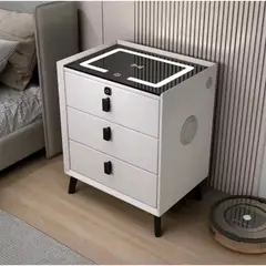 GENERICO - Mesa de Noche Velador Smart con USB Carga Inalambrica y Parlante