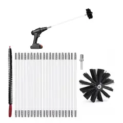 QUICK - Kit Limpieza Cañon 9m Varilla+cepillo Estufa Pellet Chimenea