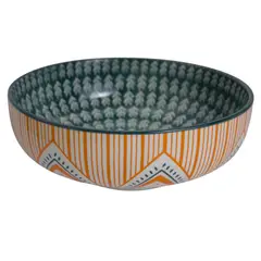 GENERICO - Ensaladera Cerámica 20 cm Diseño Hojas