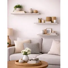 GENERICO - REPISAS FLOTANTES CON SOPORTE SET DE 3 - STOBUS PINE