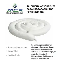 GENERICO - SALCHICHA ABSORBENTE PARA HIDRACARBUROS POR UNIDAD