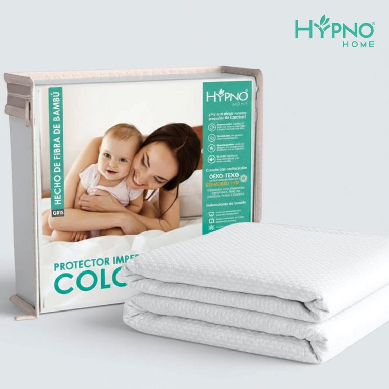 Protector De Colchón Impermeable Hypno Amoldable De Bambú - Bl