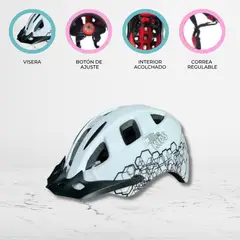 OLLIE - Casco Protector Regulable Para Niño »AERODINAMICO» White