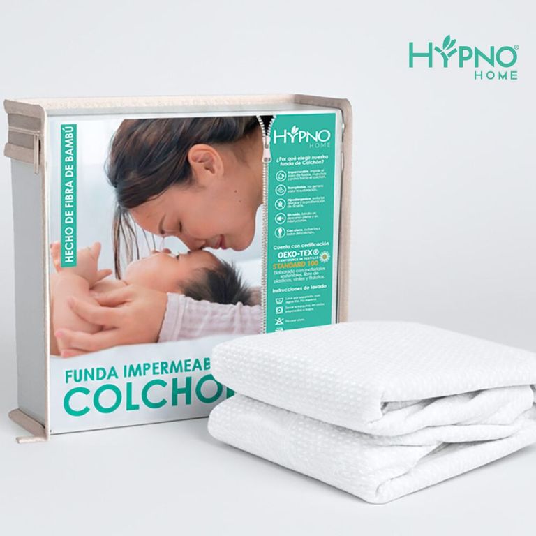 Funda De Colchón Impermeable Hypno de Bambú Con Cierre - Bl