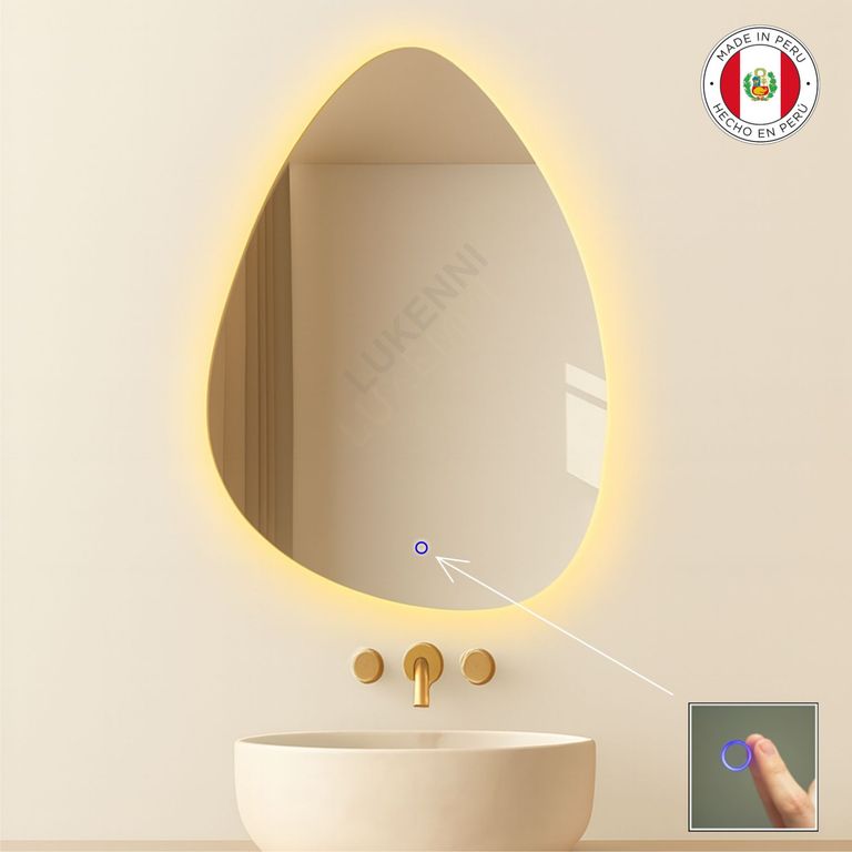 Espejo LED Tactil 50x70 cm KOR Luz calida