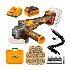 INGCO TOOLS - Amoladora Angular Brushless 20v Esmeril Maleta + Batería 4.0