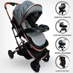 BABY HAPPY - Coche Deportivo Moisés para Bebé «EVO» Gray