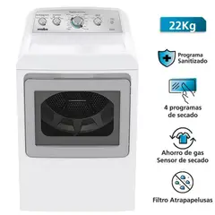 MABE - Secadora A Gas 22kg Blanco Mabe SMG47N8MSBBB0