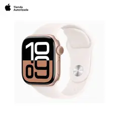 APPLE - Watch Series 10 46mm Gps Sport Band M/L - Gold Rose/light Blush