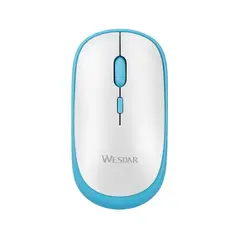 WESDAR - - Mouse de oficina inalámbrico X63 - Azul y Blanco