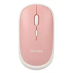 WESDAR - - Mouse de oficina inalámbrico X63 - Rosa y Blanco