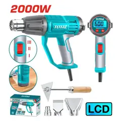 Total Tools - Pistola de Calor con Pantalla Digital Regulable 2000W