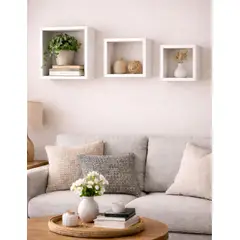 GENERICO - REPISAS DECORATIVAS SET DE 3 - SOLAR WHITE