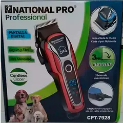NATIONAL - Maquina Inalambrica Cortar Pelo Animal Mascota Pro