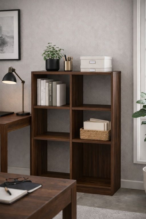 ESTANTE 6 CUBOS - MED BROWN