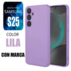 GENERICO - Silicone Case Para Samsung S25 Lila Con Marca