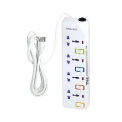 OPALUX - Supresor de Picos 4 Salidas con Toma a Tierra OP-E104T