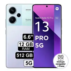 REDMI - Celular Xiaomi Note 13 Pro 5G 6.6" Pulg 12GB RAM 512GB 200MP Lila