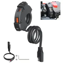 GENERICO - Cargador PD 48W + QC3.0 para  manillar waterproof 12-24V