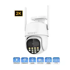 GENERICO - Cámara de Seguridad Bossney BS-H9017 2K Exterior Blanco