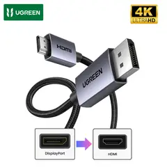 UGREEN - Adaptador Cable DisplayPort DPI A HDMI 4K 30HZ 2 Metros