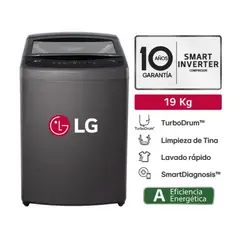 LG - LAVADORA WT19BVTB 19 KG TURBODRUM CARGA SUPERIOR NEGRO