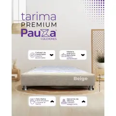 PAUZA - BASE BOX TARIMA QUEEN BEIGE