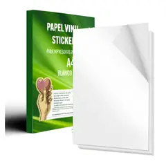 CUSTOM LABELS - Vinil Adhesivo Sticker Imprimible Blanco Brilloso A4 X20H