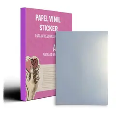 CUSTOM LABELS - Vinil Adhesivo Sticker Imprimible Plateado A4 X20H