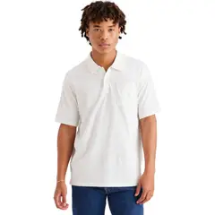 DOCKERS - Polo Hombre Piqué Pocket Regular Fit Blanca