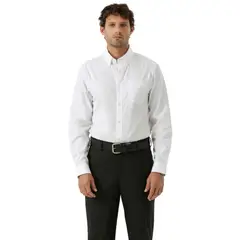 DOCKERS - Camisa Hombre Sig Stain Defender Classic Fit Blanco