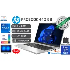 HP - Laptop ProBook 440 G8 Intel Core i7 11va 8GB RAM 256GB SSD + 1 TB HDD EXTERNO Reacondicionada