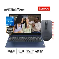 LENOVO - Laptop IdeaPad Slim 3 15IRH10, Ci7-13620H, 16Gb Ram, 1Tb SSD, 15.3" WUXGA-00NALM+Mouse