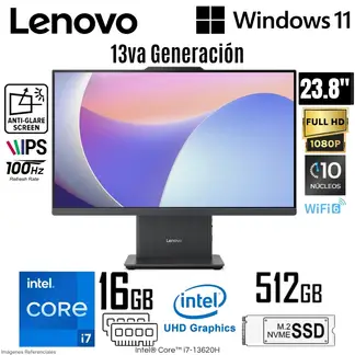 LENOVO - All in One Ideacentre Intel Core i7-13620H 16GB RAM 512GB SSD 23.8" FHD