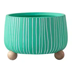 PIA HOME - Florero Macetero Decorativo Minimalista Verde