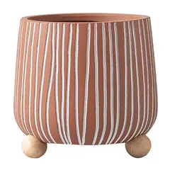 PIA COPELLO STORE - Florero de Cerámica Redondo Patitas Alto