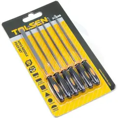 TOLSEN - JUEGO DE LIMAS DE AGUJA 6PCS 3 100MM - 32046