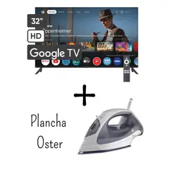 BLACKLINE - Televisor 32 Pulgadas Google TV HD BL32-T3000HD + Plancha Oster GCSTBS3802 (Combo)
