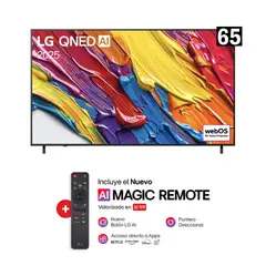 LG - TELEVISOR QNED 65" 4K UHD SAMRT TV THINQ Ai 65QNED82ASG- (2025)