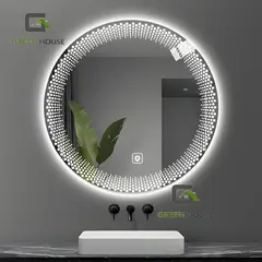 GREEN HOUSE - ESPEJO REDONDO LED MOD. LIDI 3 TIEMPOS TOUCH 70 CM