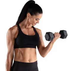 GENERICO - Set De Pesas Mancuernas Hexagonal Metal Cromado X2 10Kg