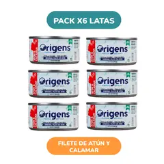 ORIGENS - Pack x6 Origens Cat filete de Atún y Calamar 85 gr