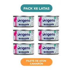 ORIGENS - Pack x6 Origens Cat filete de Atún y Camarón 85 gr