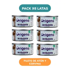 ORIGENS - Pack x6 Origens Cat filete de Atún y Corvina 85 gr