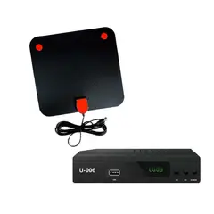 GO SELECT - Antena Digital Plana Canales Full HD + Sintonizador Tv TDT U-006
