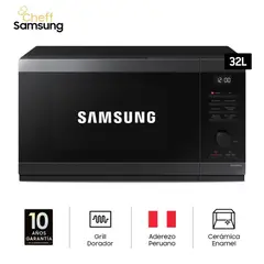 SAMSUNG - Horno Microondas Acero Inoxidable Grill 32L MG32DG4524AGPE